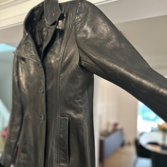 Women's SWANN So Very Soft Black Leather Jacket - Size M - Picture 6 of 12